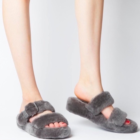 UGG Shoes - UGG Fuzz Yeah Women’s Slippers Grey